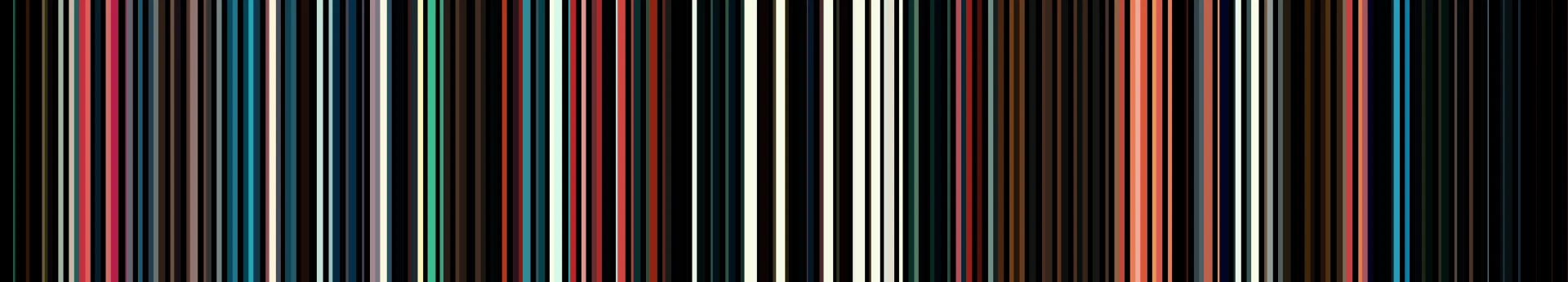 A dense edge-to-edge Color Story showing the film's palette changing from beginning to end